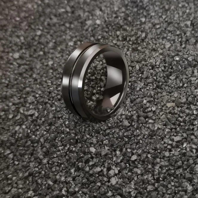 Rings Male Mars Symbol Black Center Stainless Steel Ring Rrj0059 13 Wholesale Jewelry Website 13 Unisex