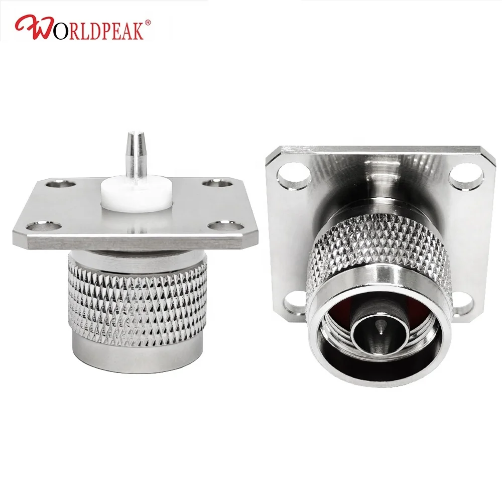 High Quality Materials 4240-063 Type N Male Plug Flange to QC Quick Change Solderless Panel Mount Coaxial Adapter RF Connector