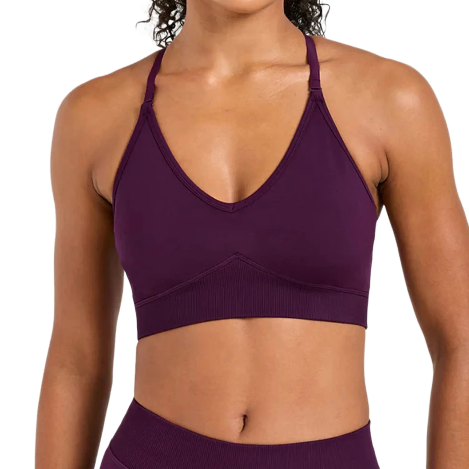 Breathable Double Strap Seamless Yoga Bra High-intensity Quick-drying Sports Top Outdoor preview