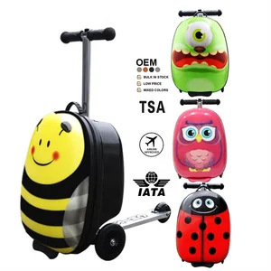 Professional Cheap Trolley Children Luggage Kids Scooter Suitcase with Scooter
