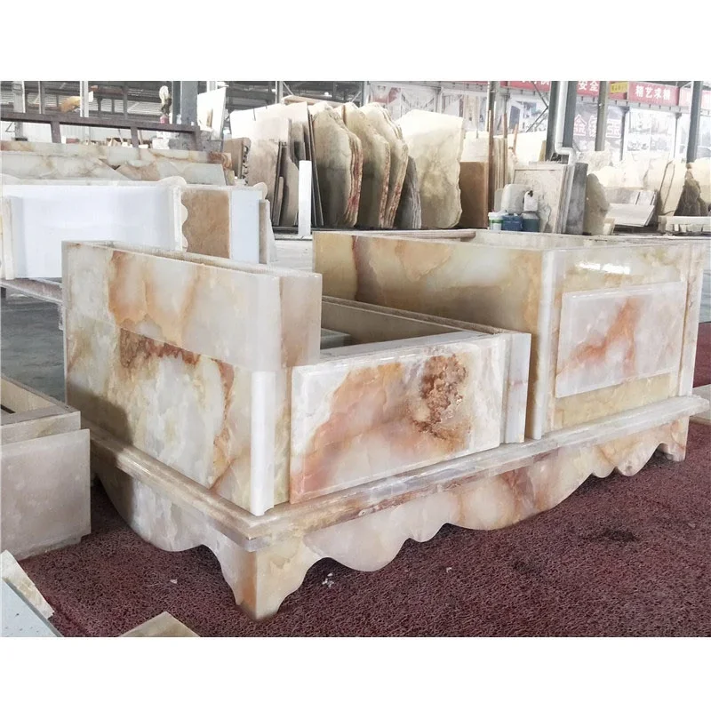 product light green white onyx for interior background wall design and tv cabinet decoration-0