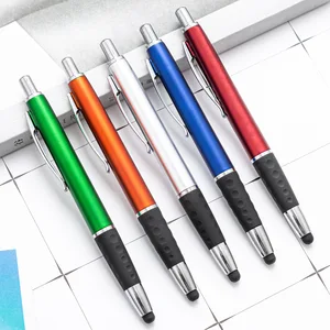 Bulk Smart Stylus Nib Plastic Ballpoint Pen Wholesale Soft Rubber Grips With Customized Logo for Tablet Mobile Phone