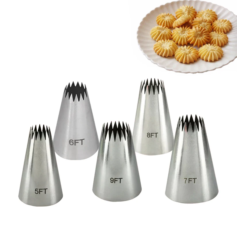 Baking Tools Icing Piping Nozzles Cake Cream Decorating Tips Stainless Steel 