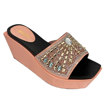 8cm Wholesale Women Party Shoes High Quality High Heels Platform with Diamonds Decoration