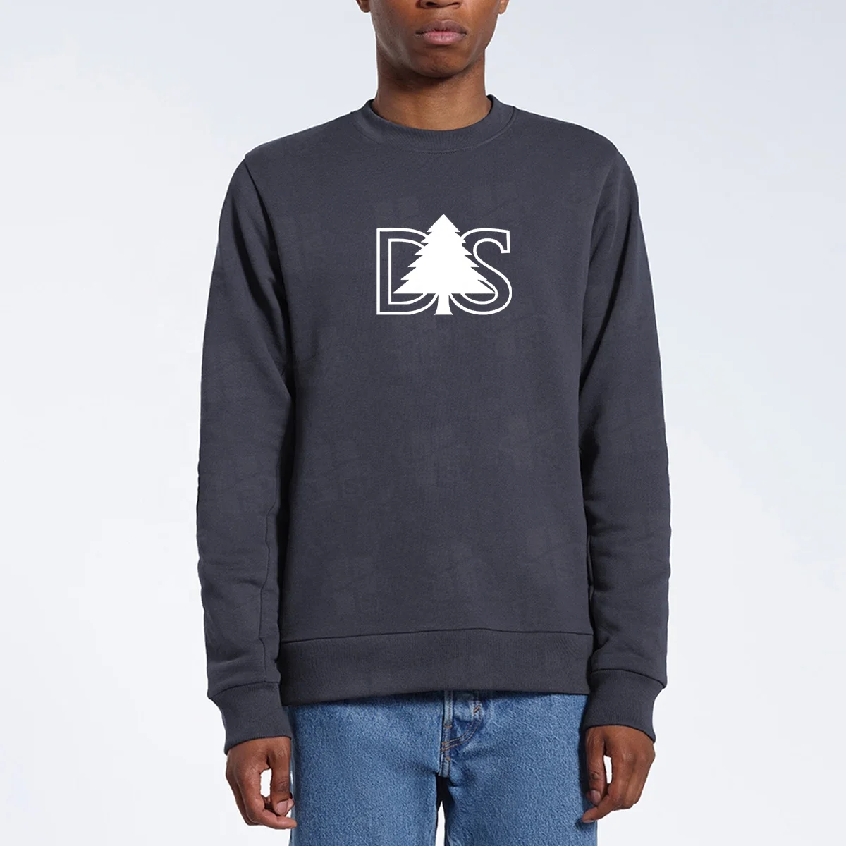 JL121B High Quality Cotton Unisex Oversize Sweatshirt Crew Neck Puff Print Embroidered Women Crewneck Men’s Sweatshirt