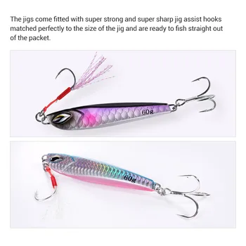 Micro Jig Lure Assist Hook Long Distance Reeling Fall Metal Fishing Slide Jig – Metal Jig – view 3