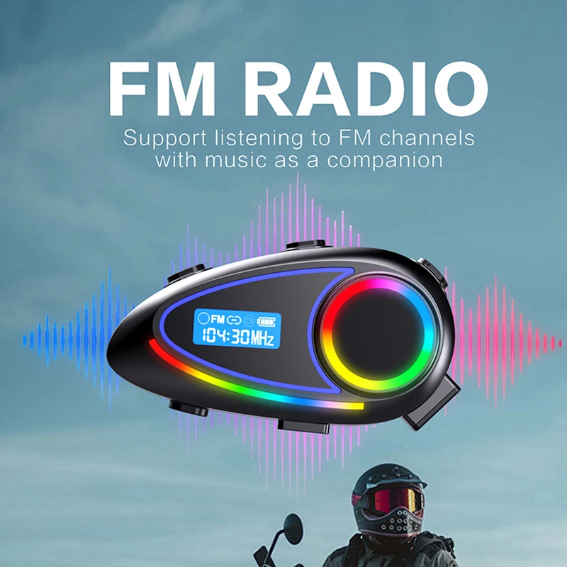 Intercomunicador para Casco de Motocicleta K18, Auriculares Impermeables  para Casco, Sistema de Comunicación de Audio, Intercomunicador para Moto