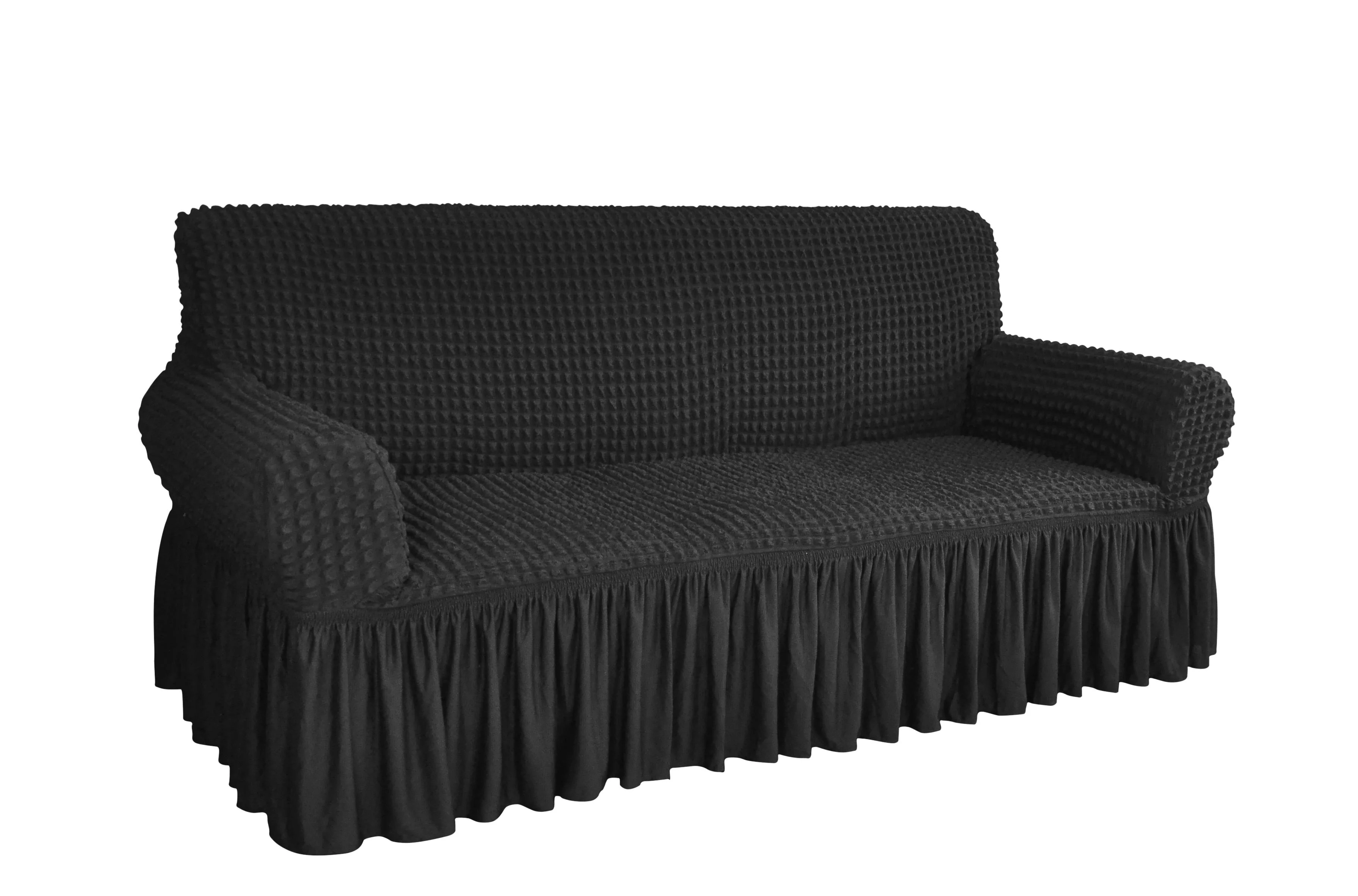 Новый дизайн Роскошная 3-х местная однотонной расцветки роговицы 3d для диванов стул чехол