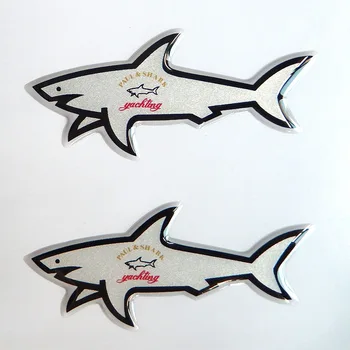 Hot Selling Paul Shark Stickers Marine Shark Flag Decal Cute Fashion Design Italy Style Decorative Stickers Custom Logo