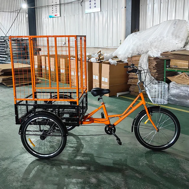 Factory three wheels adult tricycle/cargo tricycle trike with rear basket/tricycle cargo bicycle bike