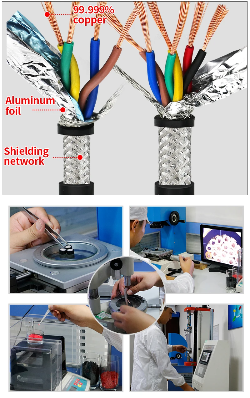 Awm 2464 Tinned Copper 2/3/4/5/6 Core 18AWG 20AWG 22AWG 24AWG 26AWG Shielded Flexible Signal Cable Wire插图1