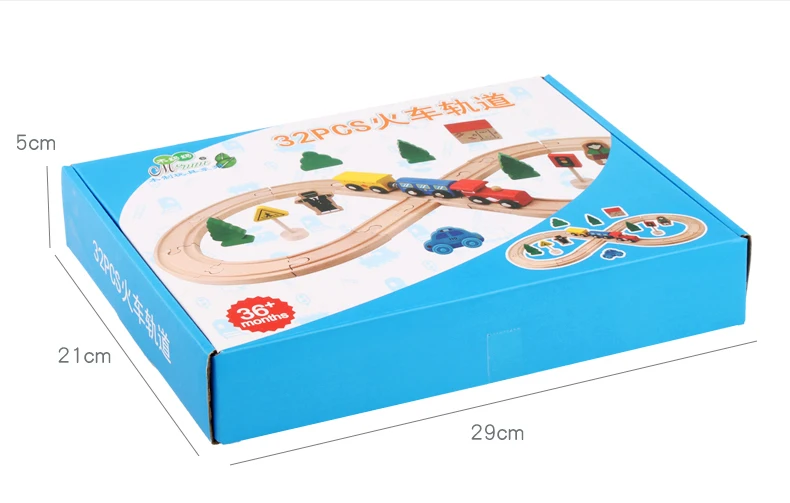 50 Pcs Bulk Pack Straight Wooden Train Tracks – Beechwood, Compatible With Thomas & Brio – Expansion Set For Kids