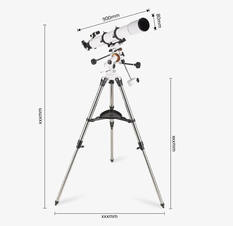 F90080m Professional Astronomical Telescope 80900 High Resolution Reflector Telescope With