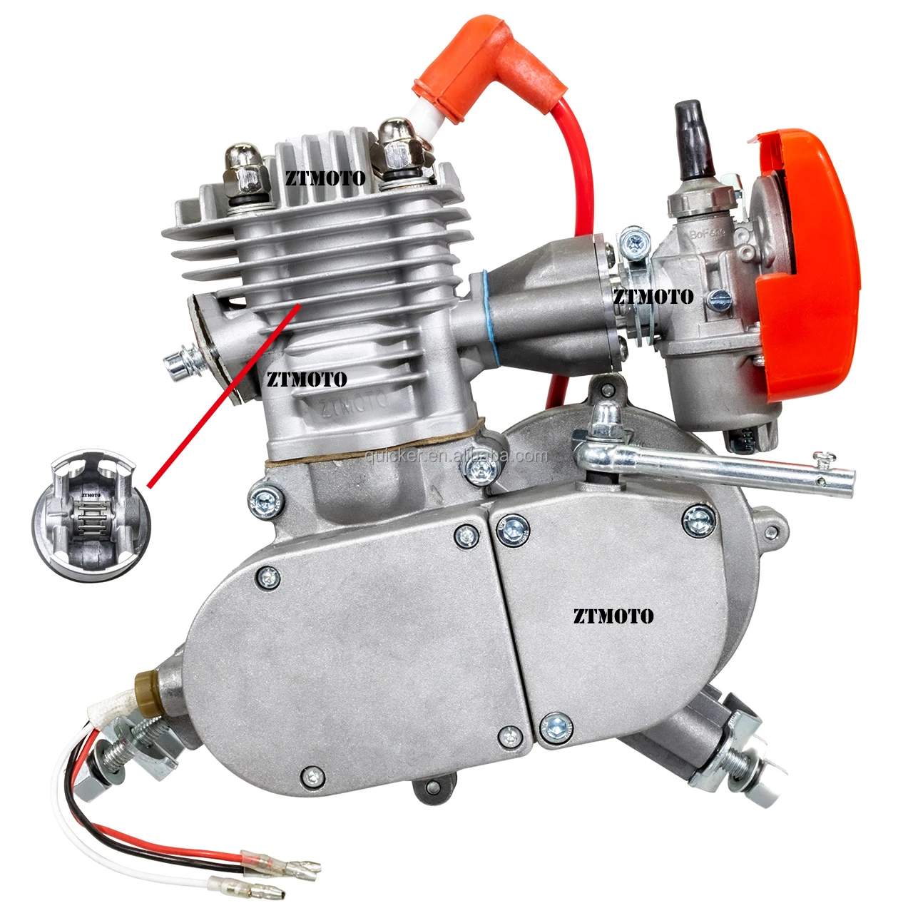 schwinn chopper bicycle motor kit TDPRO Upgraded 80cc Motorized Bike 2 Stroke Gas Engine Motorized Schwinn OCC Stingray Chopper