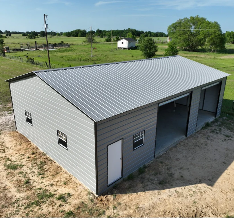 Easy Assemble Light Steel Structure Prefabricated Warehouse Metal Building Shed with Sandwich Panel Wall and Roof.