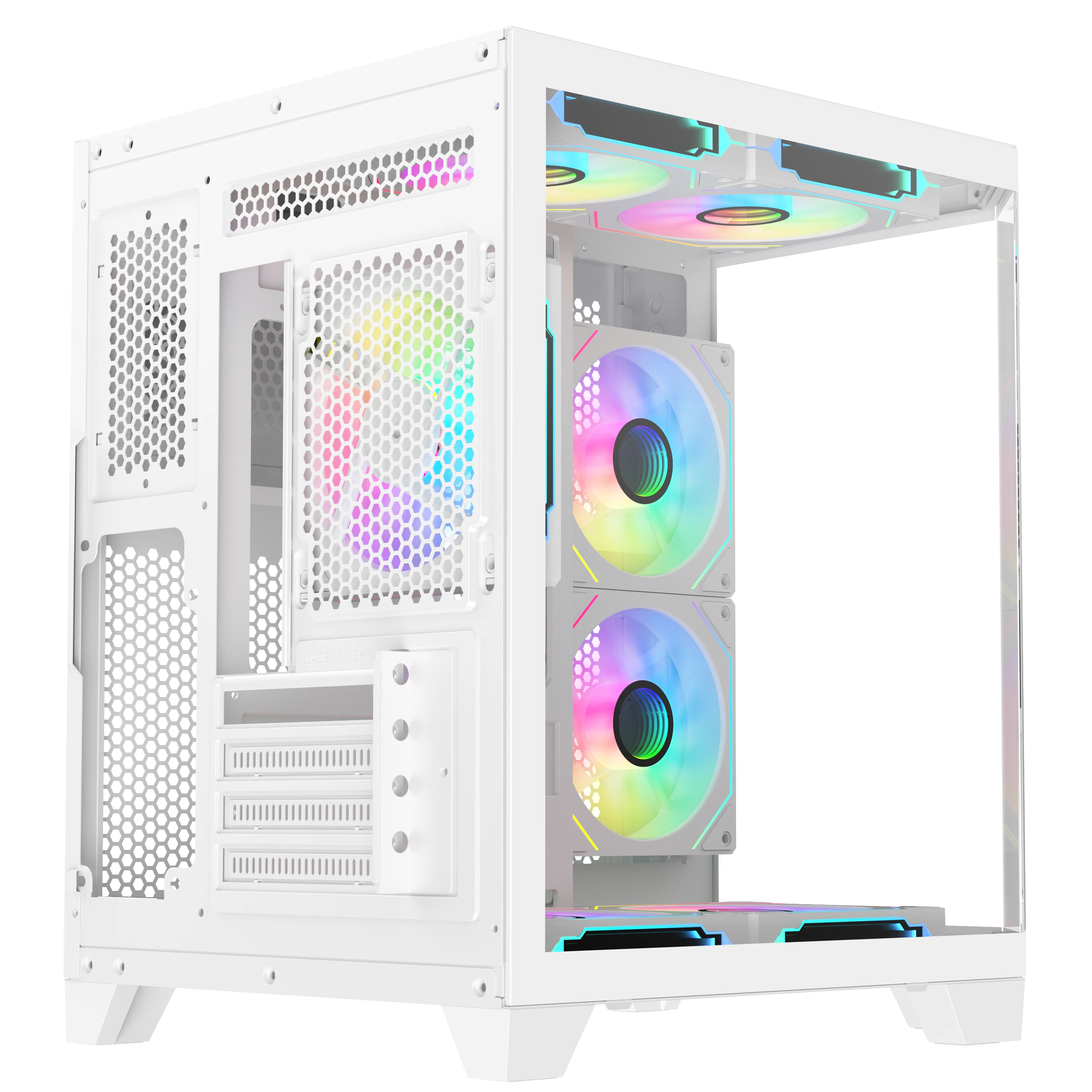 LY ATX Mid-Tower Gaming PC Case Support 8* 120mm ARGB Fans with Dual ...