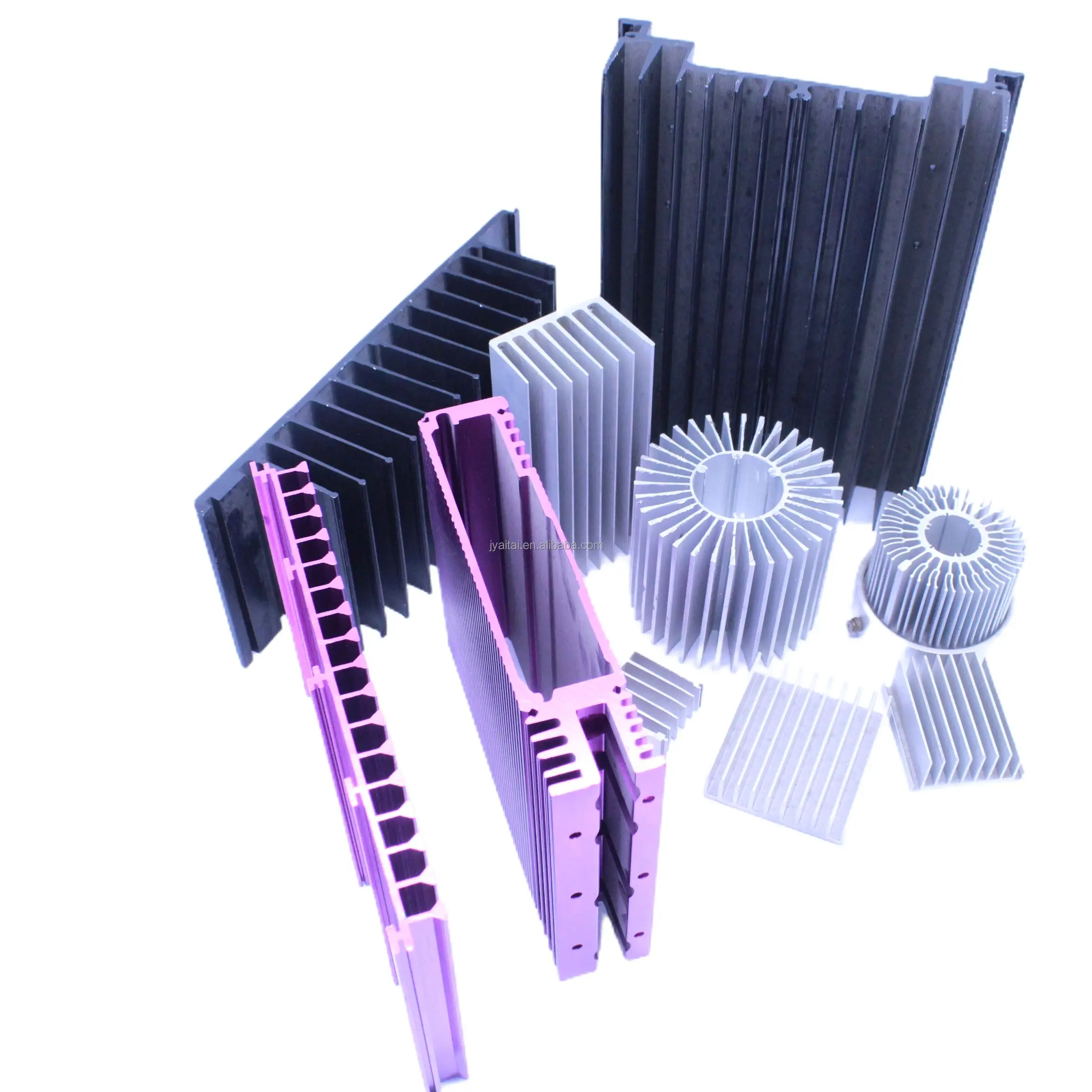 high quality heat sink radiator  machining aluminium profile heat CNC processing drilling punching milling thermal barrier