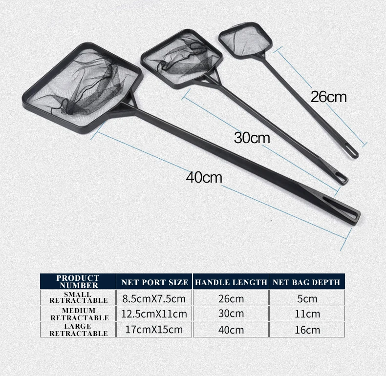 YEE Multi Head KOI Fish Net With Thick Aluminium Telescopic Handle Alloy Portable Mini Fishing Dip Nets