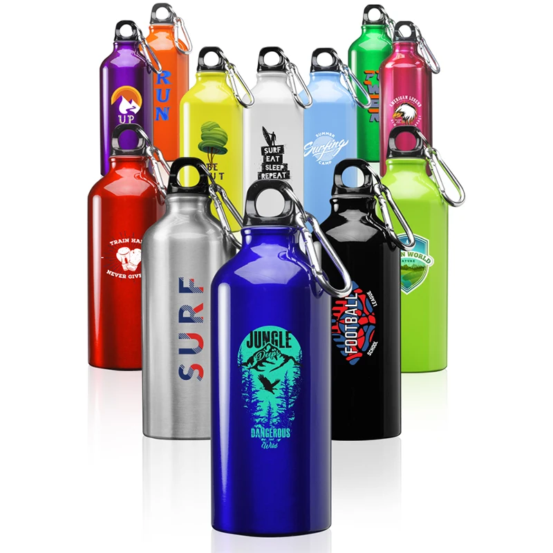 Aluminum Sports Bottle Portable Hook Climbing Outdoor Waterbottle Funny Cat  Water Bottle Gift