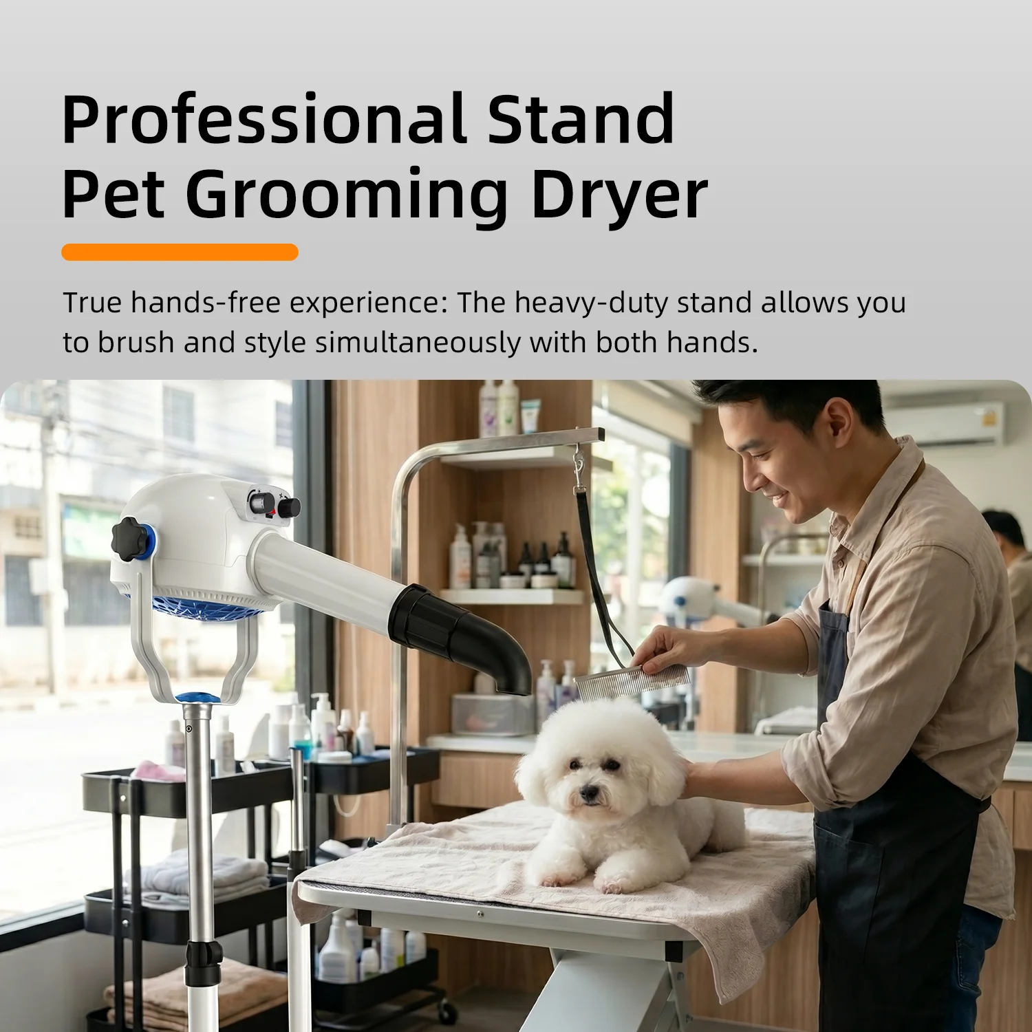 Shernbao PSD-920P Anionic Pet Dog Stand Dryer - 1800W Multi