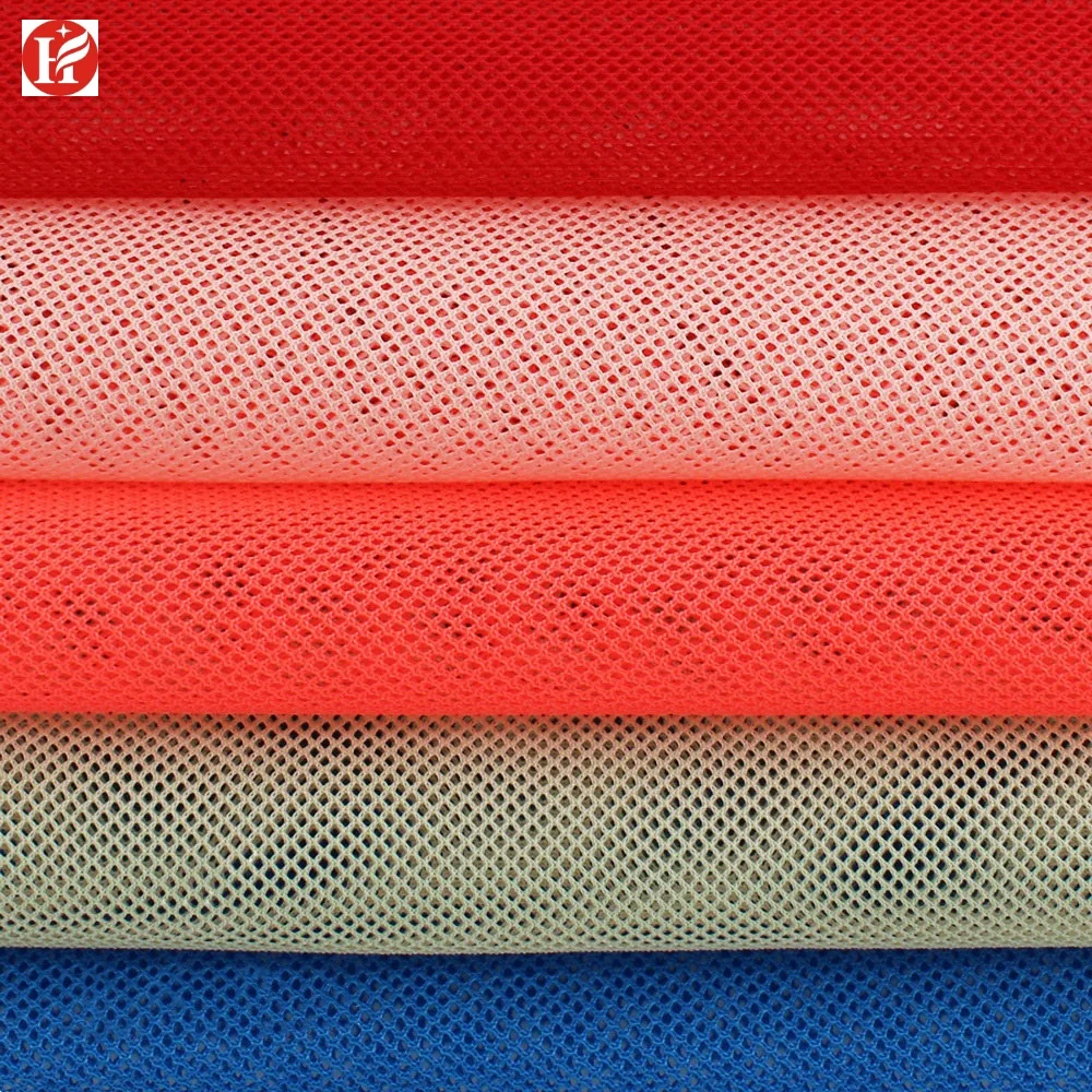 OEKO-TEX 100% Polyester Mesh Cloth Small Holes Textile OEM Raw Material Sports Shoes Material Soccer Jersey Knit Fabric Lining