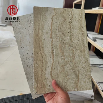 Light natural stone veneer wall cladding thin fireproof flexible wall tile for villa