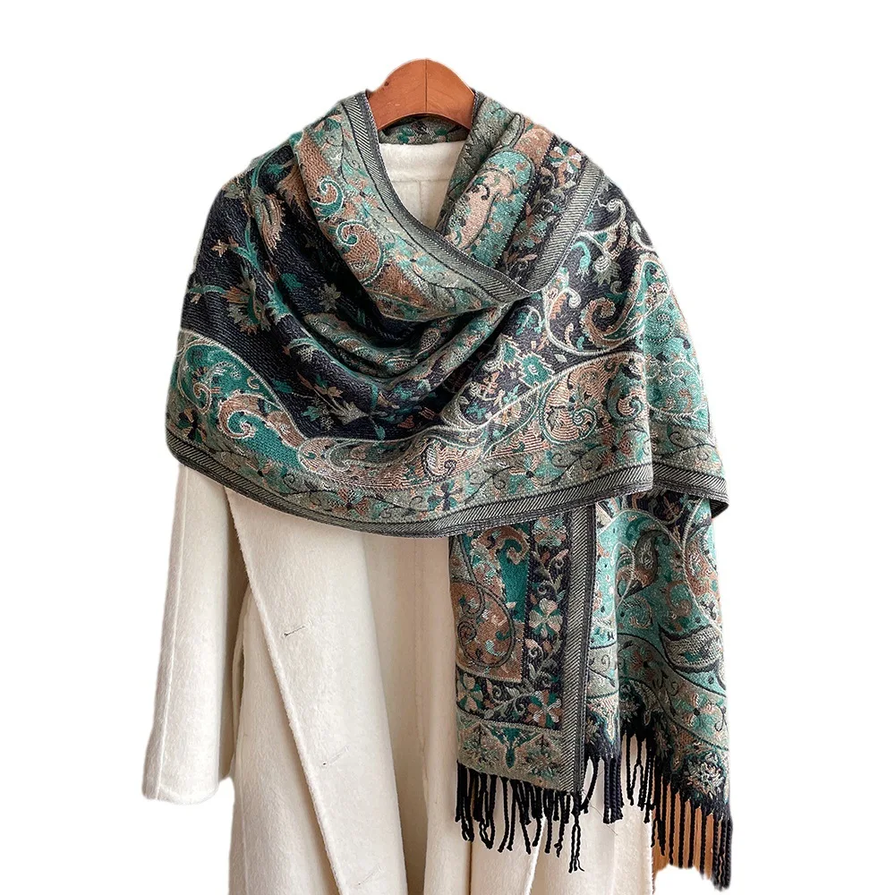 GFM® Pashmina-Schal Im Paisley-Blumen-Design, 180 Cm Lang, 70 Cm Breit – Stylischer Accessoire Aus Viskose