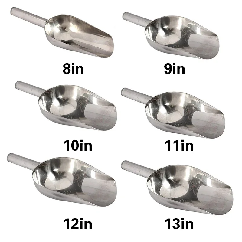 8-13Inch Stainless Steel Ice Scraper Food Buffet Candy Bar Scoops Shovel Kitchen Gadgets And Accessories Tablespoon Sugar Scoop 2