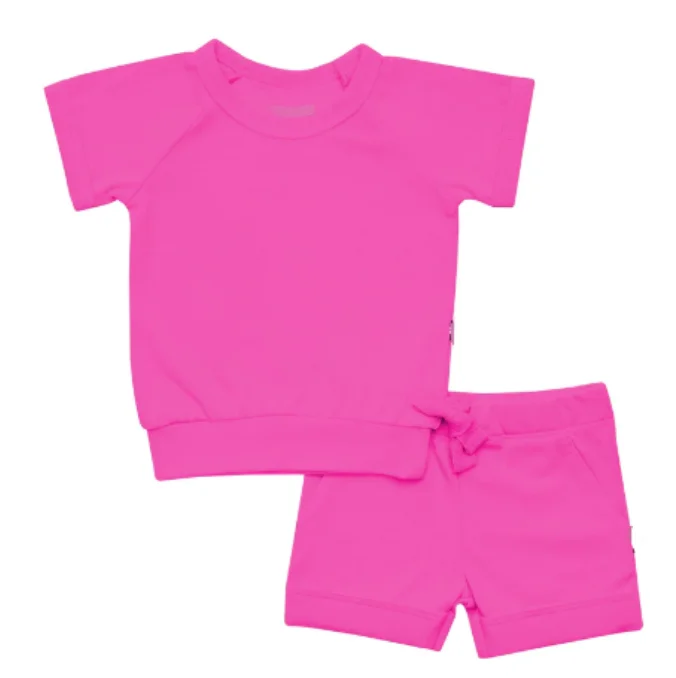 Hongbo 2023 Summer Kids Clothing Bamboo Jersey Baby Jumper Jogger Set