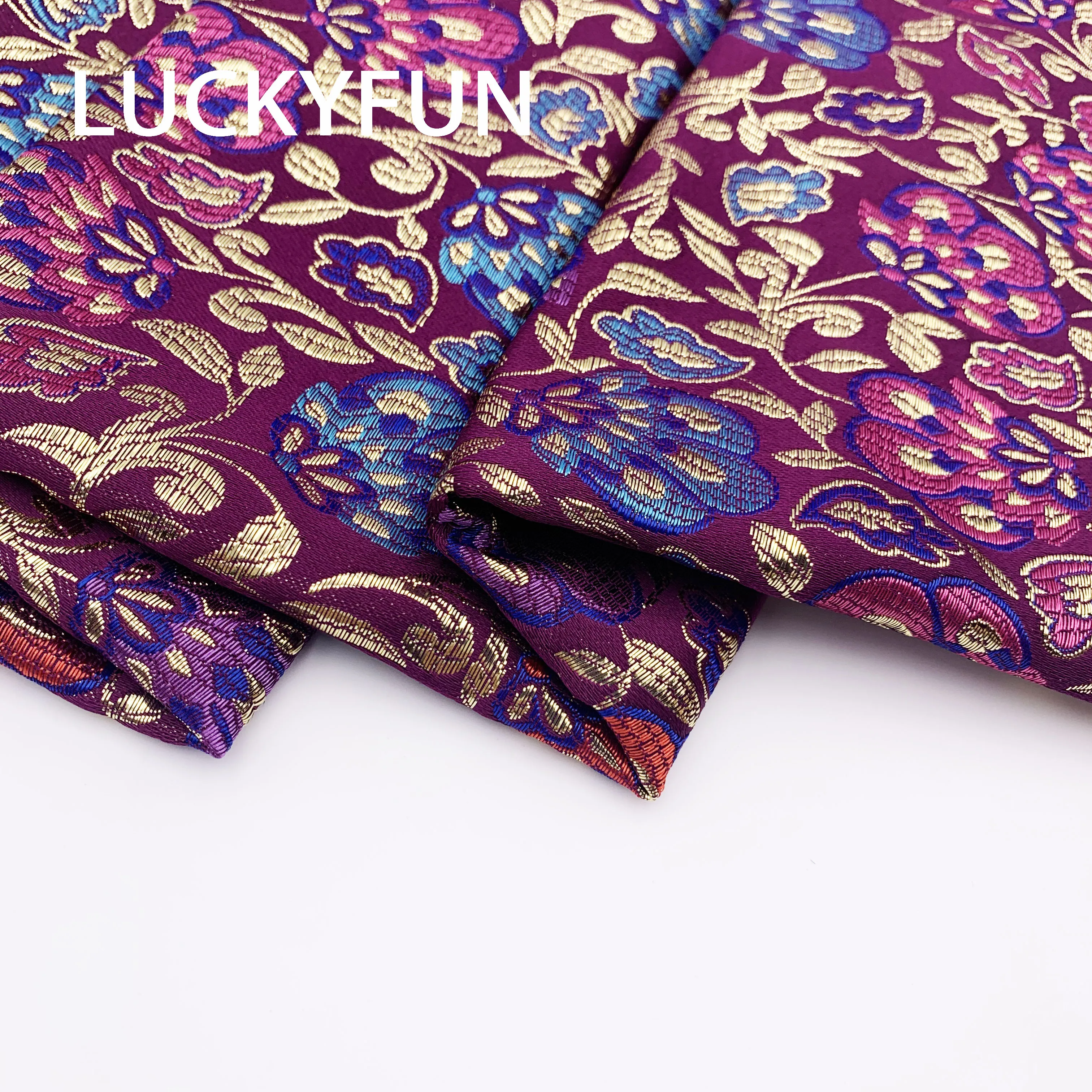 HOT SELL Women Dresses Graphic Designing Polyester Metallic Brocade Jacquard Fabric