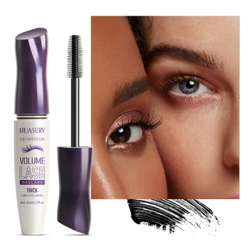 HUASURV Hot Selling Online makeup Black Thick Curling Lash Mascara Waterproof No Smudge Private Label Mascara