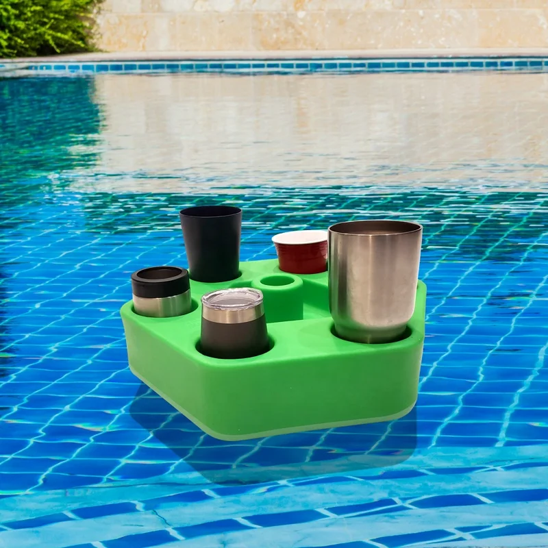 Custom Foldable Floating Pool Beer Table with Holes for Ping Pong Game