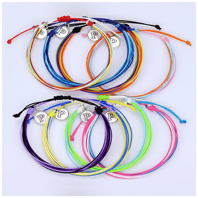 Custom Waterproof Wax Coated Rope Handmade Adjustable Trendy Summer