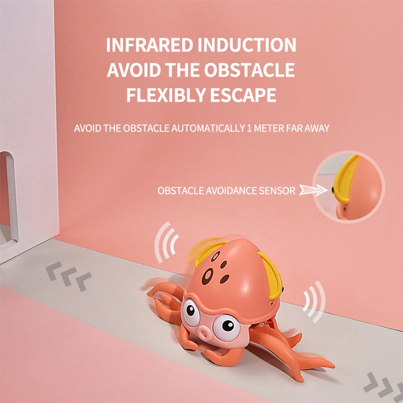 Hot Selling Chargeable Electric Plastic Pulling Walking Octopus Toy