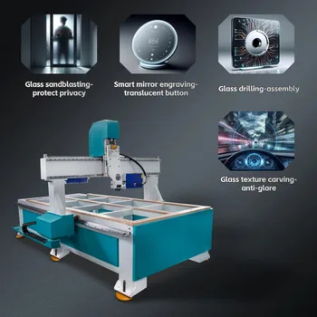 AOGEO CNC Mirror Glass Processing Machine Smart LED Mirror Making Machine Laser Sandblasting Machine