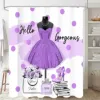 JY170 (21) Robe violette à pois