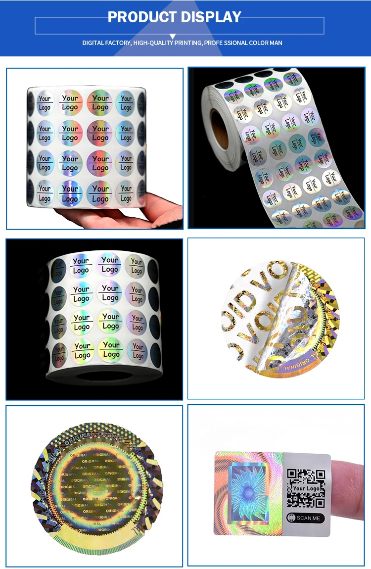 3D Hologram Tamper Proof Security Watermark Tags ID Sticker