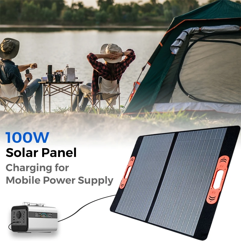 Gasikya Portable Foldable Solar Panels 18v 100w Monocrystalline Silicon ...