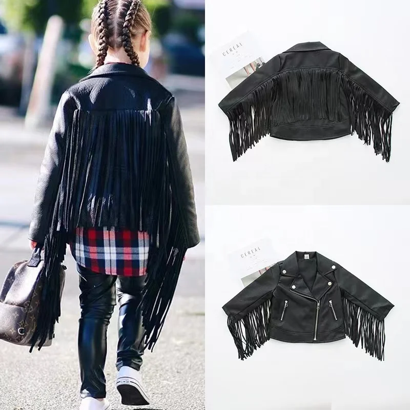 children's leather fringe jacket