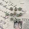 6#six-petal flower - blue outline (one piece)