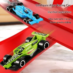 Chengji Soft Plastic Track Racing Toy  Scale DIY Assembly Inertial Sliding Car Competitive Children's Track Set