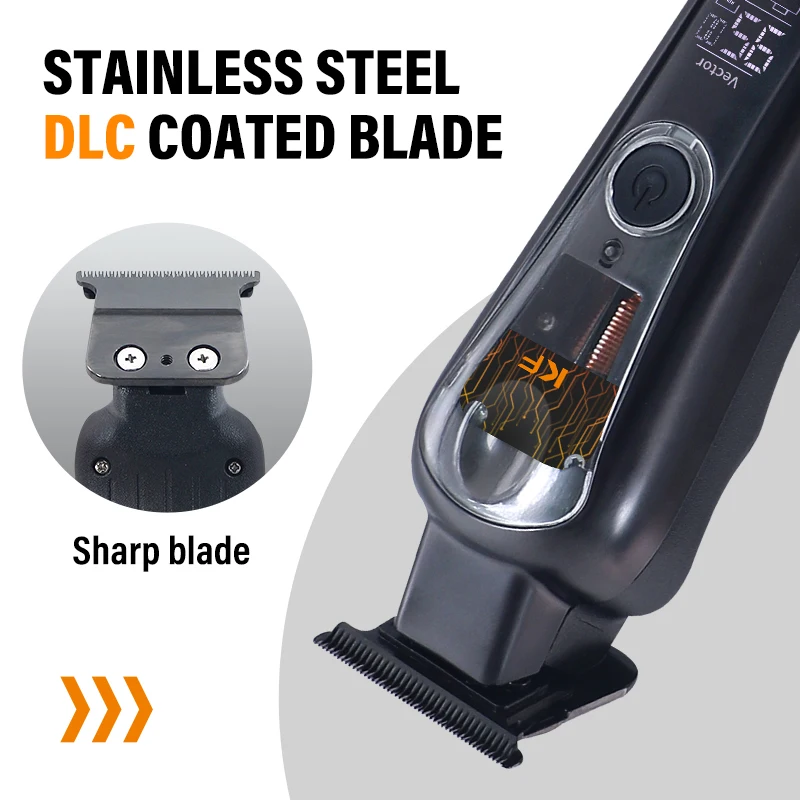 KooFex Upgraded Magnetic Technology 10000 Rpm Fast Speed High Power Vector Linear Motor Pro Barber Trimmer for Salon Use