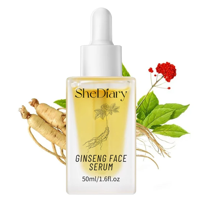 SheDiary suero facial antienvejecimiento hidratante reparador de piel tierna Ginseng para el cuidado de la piel