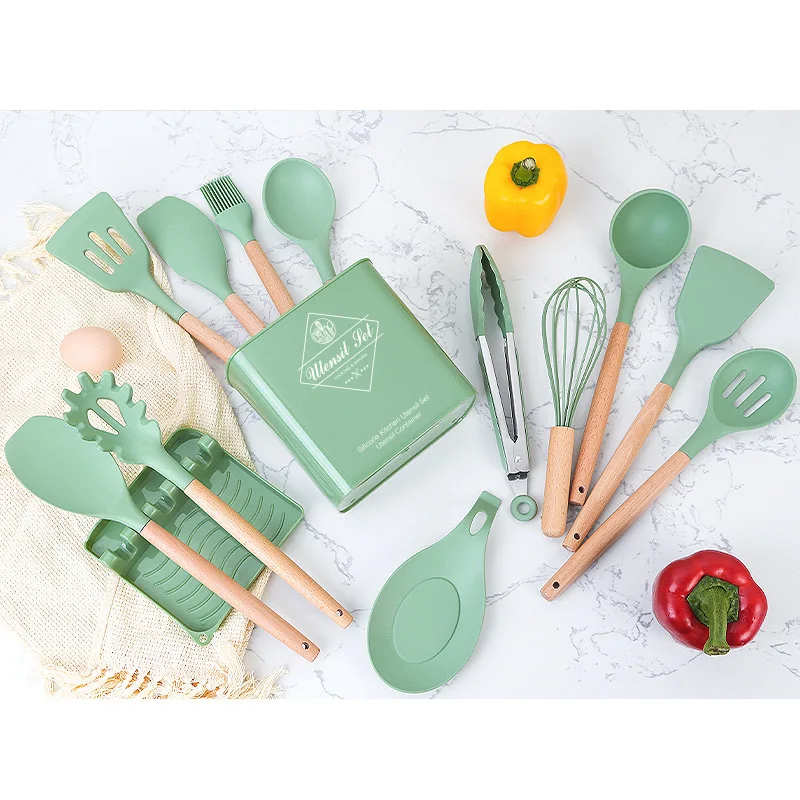 Customized Silicone Home Kitchen Tools Set 12PCS Cooking Utensils
