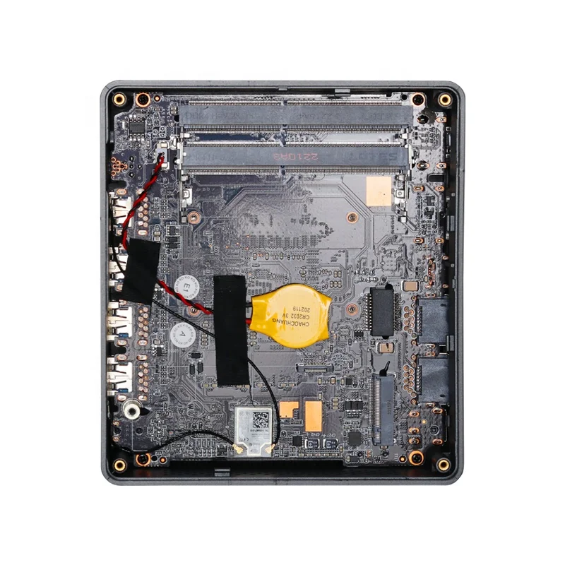 HelorPC Mini PC Computer Office Smart  Fan Design 11th Gen N5095 Dual Core DDR4 SATA PC WIFI HD DP Mini Desktop Computer