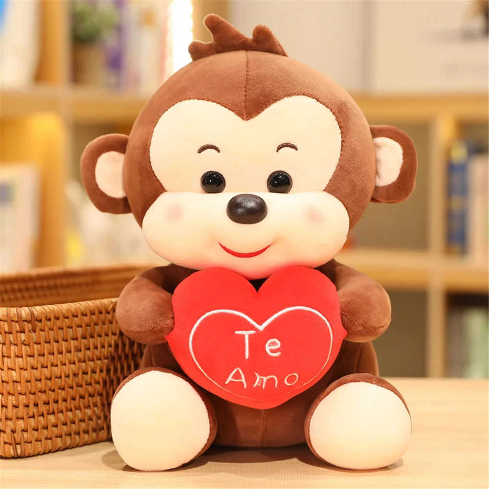 Mono Peluche Peluches Para Bebes Con Nombre Mono Rosa Marrón