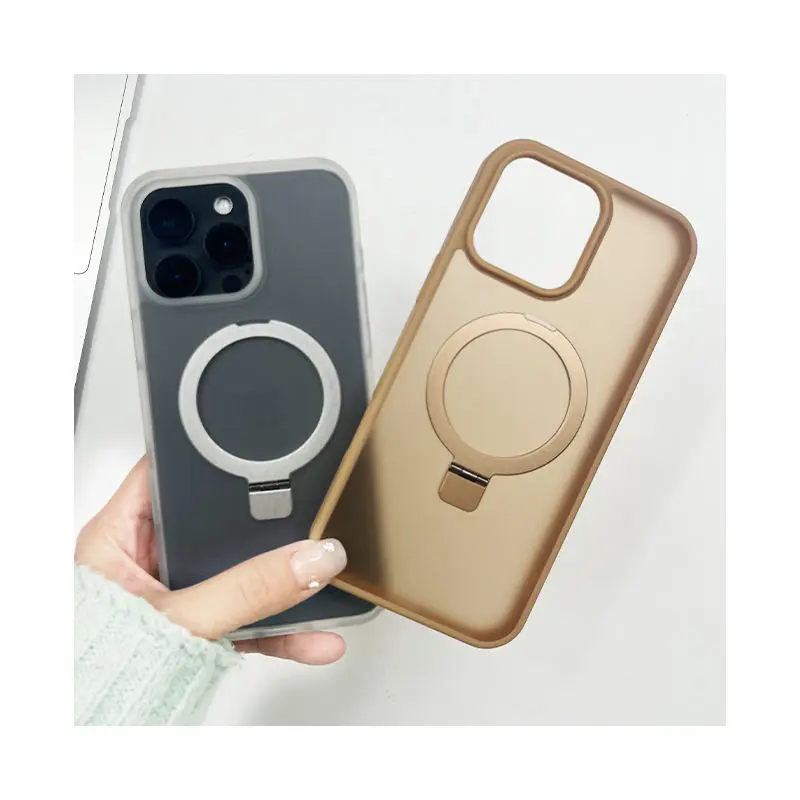 product laudtec luxury magnetic stand cell phone case for iphone 15 pro max with ring bracket  protective cover for iphone 17 air-2