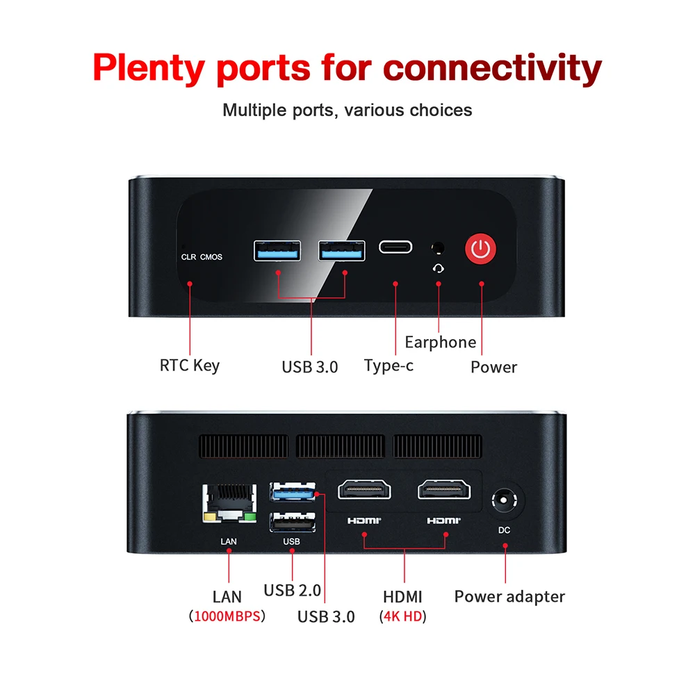 Beelink SER4 Mini PC AMD R7 4800U 16GB 500G Office Mini Computer