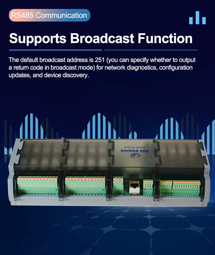 product huaqingjun 12di 12do rs485 ethernet relay module io modbus rtu  tcp rj45 spdt g2r 1 1no 1nc relays for iot automation-4