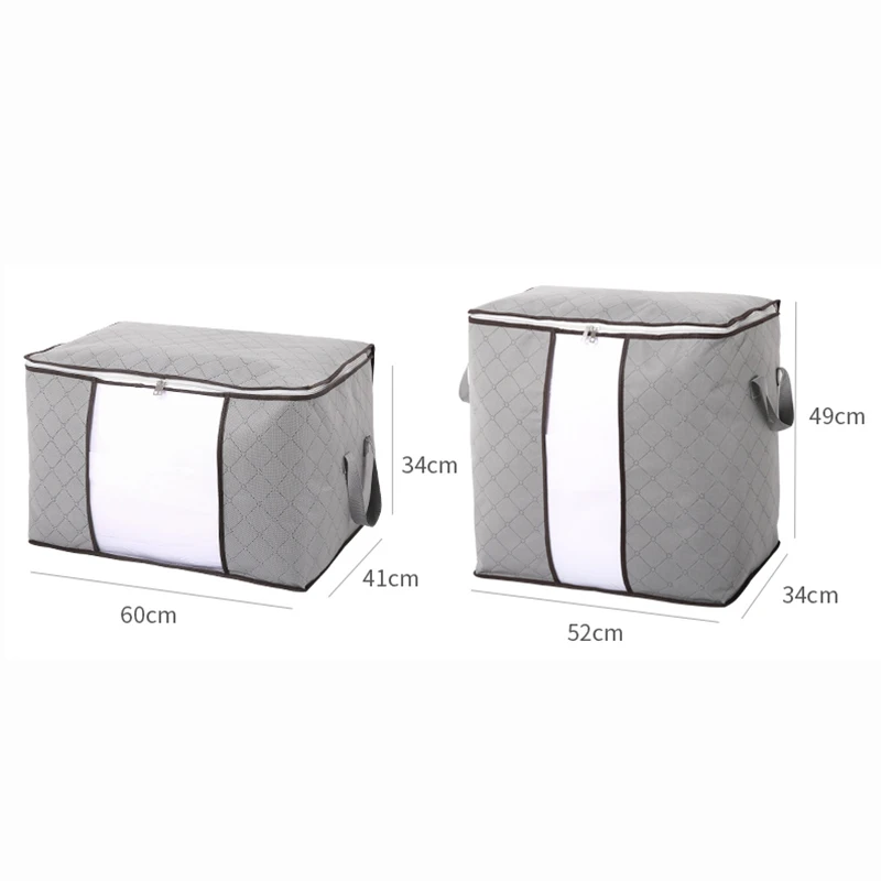 Large Capacity With Handle Clothes Storage Bag Blanket Bags Fabric